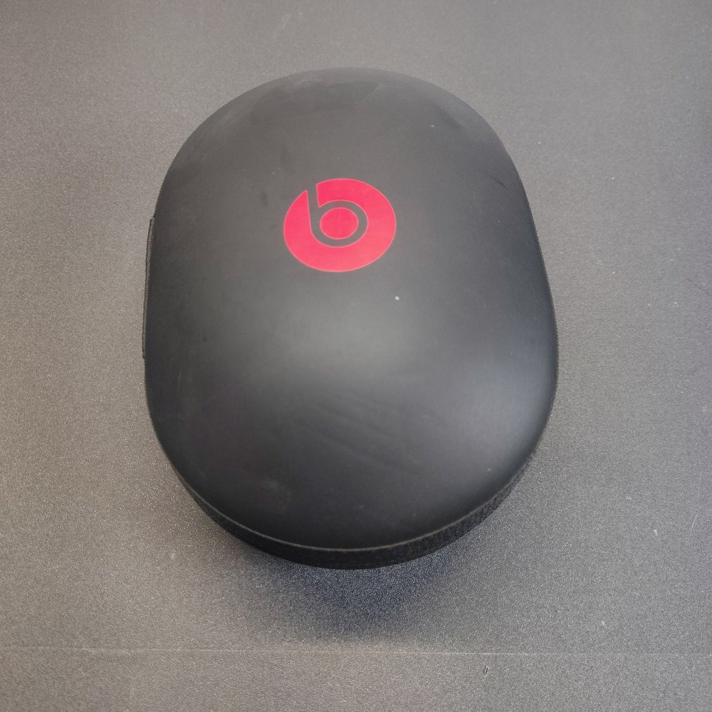Beats Headphone Case Black Red (Hard Shell Zipper Travel Storage)